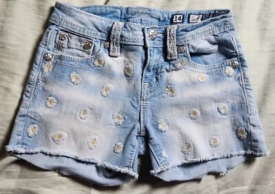 Pantalones Cortos Niñas Miss Me Talla 14 Diseño Flor Bordados Foto 1 de 4