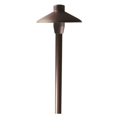 DAUER MANUFACTURING Dauer 490112 - BALI 6" China-Hat Path Light, 21" Height in Brass
