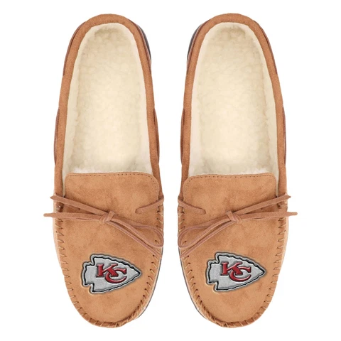 Kansas City Chiefs NFL Men's Moccasin Slippers FREE SHIP Cover