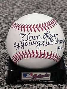 Vern Law Autographed Multiple Inscriptions OMLB Baseball