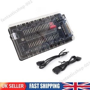 10-in-1 ARGB Controller Temperature Control ARGB PWM Hub for PC Case Chassis - Afbeelding 1 van 10
