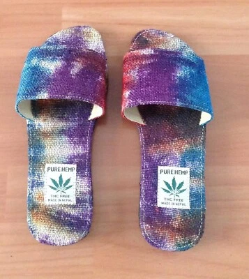 Tie  Dye Hemp Slippers - Image 1 of 4