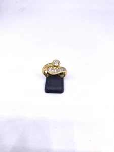 Ring 750 GG mit Brillanten + Baguette-Diamanten GW-SI - Bild 1 von 3