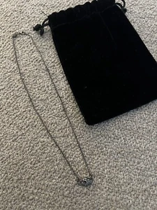 Katerina Ioannidis Blackened Sterling Large Evil Eye Necklace w/ Black Diamonds - Picture 1 of 3