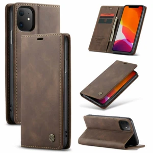 Luxury Magnetic Flip Wallet Case Cover  with Card slots  for Samsung and iPhone - Picture 1 of 17