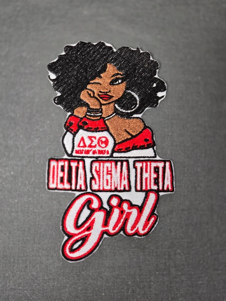 Delta Sigma Theta 6 inch Iron on Applique Patch - Image 1 of 1