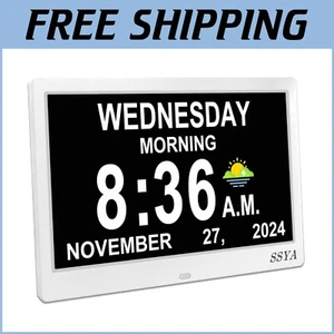 Comprehensive Digital Clock for Seniors - 11.5" Display with Full Day & Date - Picture 1 of 8