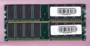 1GB 2x512MB PC3200 AVANT DDR-400 AVM6464U52C34005AVA* Desktop Memory Kit DDR1 - Picture 1 of 2
