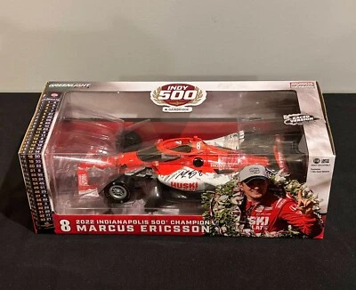 Литая модель Honda 1:18 Greenlight 2022 победитель Indy 500 с автографом Маркуса Эрикссона No8 - Изображение 1 из 4