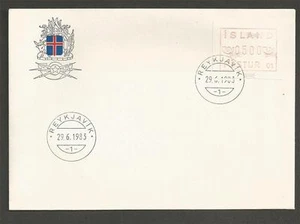 ICELAND - 1983 FRAMA POSTAGE LABEL - F.D.COVER. - Picture 1 of 1