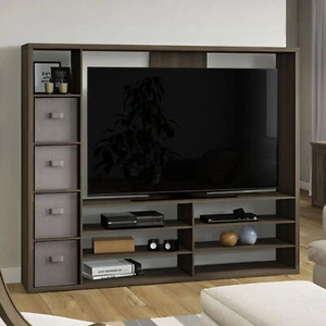 Entertainment Center for TVs Up To 55" Media Console Table Storage Wall Shelf - Picture 1 of 6