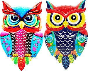 Metal Owl Wall Art 13.8 Inch 3D Garden Decor for Outdoor Patio Fence Backyard De - Picture 1 of 12