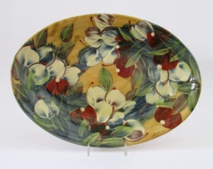 Mont Rachas France Redware Floral Serving Platter 13.5" - Picture 1 of 7