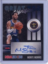 2020-21 Panini NBA Hoops Great Significance #GS-MMR Monte Morris Auto