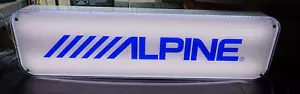 RARE OLD SCHOOL ALPINE DEALER SIGN LIGHT ALMOST 3 FEET LONG LIGHTS UP PERFECTLY - Picture 1 of 14