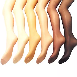 NEW WOMENS LADIES SILKY SHINE GLOSSY SHIMMER MATTE TIGHTS SHEER PLUS SIZE M / XL - Picture 1 of 9