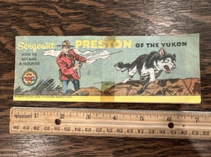 Sergeant Preston of the Yukon comic/tv show 1956 Quaker Oats Cereal prize - Imagen 1 de 3