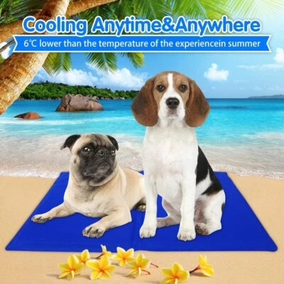 Pet Cooling Mat Pet Self cooling pad mat beds mats Comfort for Cats and Dogs (Me - Image 1 of 4