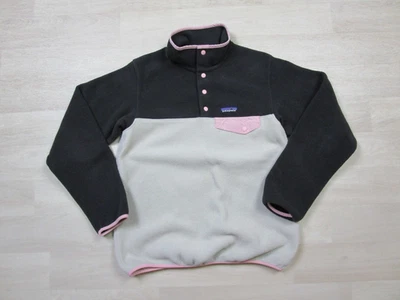 Patagonia Women's Synchilla Snap-T Pullover Fleece Sweater Cream/Pink Size (S) - Image 1 of 4