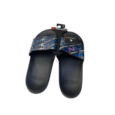 AND1 CROSSOVER Lenticular Molded Footbed Sandals Sport Slides Men's Size 9 NEW - Image 1 of 4