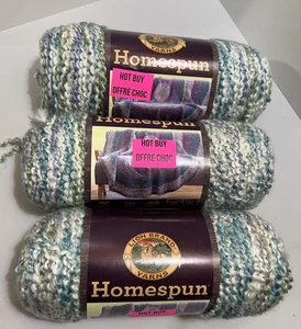 Lion Brand Yarn HOMESPUN, 6 oz, Acrylic Blend OCEAN Set of Three - Picture 1 of 6