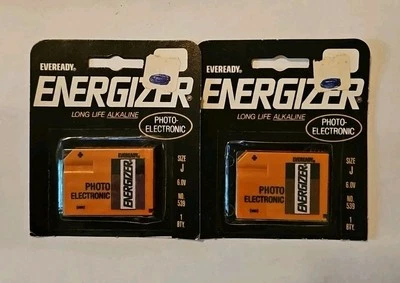 Lote De 2 Everready Energizer Foto Electrónica Tamaño J 6.0V NO 539 NOS VENDIDO COMO ESTÁ  Foto 1 de 2