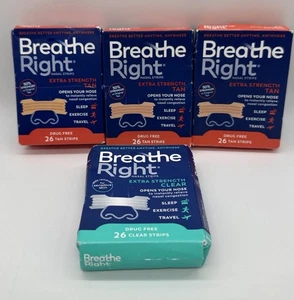4 Cajas Tiras Nasales Respira Derechas Bronceadas y Transparentes 26 Ct- Fecha de Caducidad 30/11/28 - Imagen 1 de 3