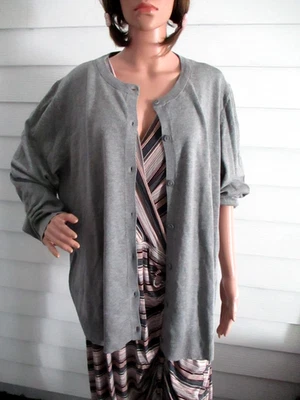 CÁRDIGAN LANE BRYANT MUJER GRIS SUAVE CÓMODO PLUS Talla 22/24 Foto 1 de 4