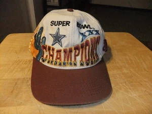 Super Bowl XXX 1996 Champions Dallas Cowboys Logo Athletic Snapback Hat Cap EXC - Picture 1 of 8