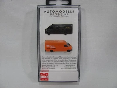 N SCALE BUSCH MERCEDES SPRINTER UPS & TNT VEHICLE SET OF 2 NEW IN PACKAGE - Image 1 of 2