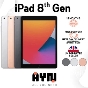 New RE-SEALED Apple iPad 8th Gen 2020 10.2" 32GB 128GB WiFi/ WiFi + 4G  A+ - Picture 1 of 8
