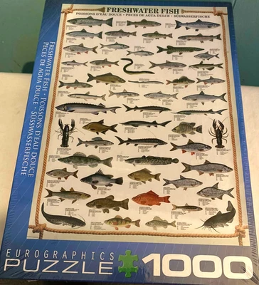 NEW & SEALED Freshwater Fish Eurographics 1000 Piece Jigsaw Puzzle - Image 1 of 4
