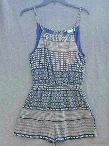 Aina Be Black & Ivory Spaghetti Strap Romper Size Small  - Picture 1 of 6