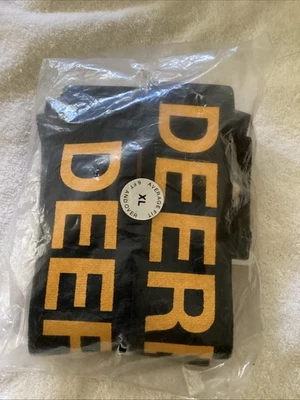 VTG John Deere 2" Adult Suspenders Snap Ends Adjustable Tractor Black  XL - Image 1 of 3