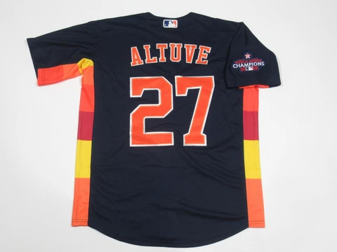 NWT Jose Altuve #27 Houston Astros 2022 World Series Champions Jersey Navy Cover