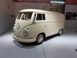 VW T1 1963 Van Cream Bus Welly Bulli 1:24 Scale Diecast Detailed Model 22095 - Picture 1 of 8