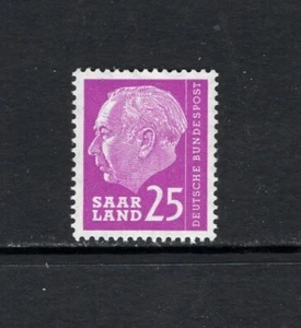 SAAR 1957 25 fr PRESIDENTE THEODOR HEUSS SC 273 montado sin montar o nunca montado - Imagen 1 de 1