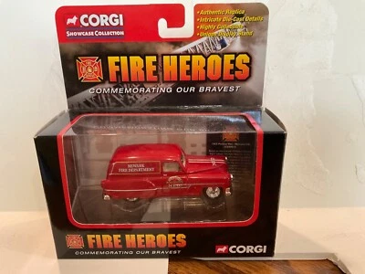 CORGI-SHOWCASE COLLECTION-FIRE HEROES-PONTIAC VAN-NEWARK F.D.CS90014-2002 - Image 1 of 3