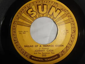 JOHNNY CASH~"BALLAD OF A"~Orig. 1957~COUNTRY~ROCKABILLY~ROCK~7'' 45rpm~SUN~VG+ - Picture 1 of 2