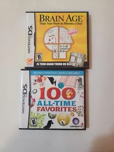 Brain Age and 100 ALL TIME Favorites Nintendo DS Tested Complete With Manuals - Picture 1 of 9