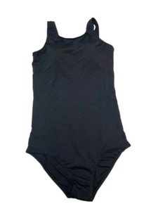 Sporti Women's Black Plus Size Polyester Conservative Solid Swimsuit Sz 22W NWT - Picture 1 of 2