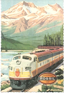 pb 69 - anni 80 FOSSIL Cartolina pubblicitaria non viaggiata - Imagen 1 de 1