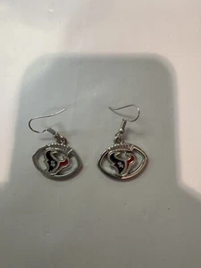 Houston Texans NFL Logo Football Team Dangler Earrings US Stock Ship In 1 Day - Picture 1 of 2