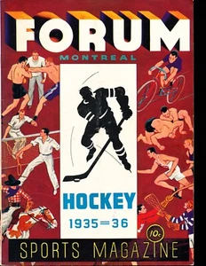 EX PLUS 19.12.1935 Black Hawks @ Canadiens NHL Programm Howie Morenz #3 mit Falken - Bild 1 von 10