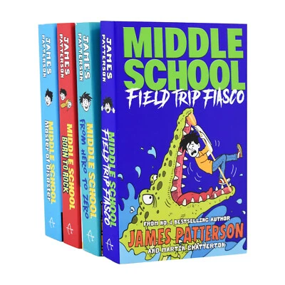 Middle School By James Patterson - 4 Book Collection - Ages 9-14 - Paperback - Image 1 of 4