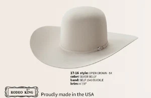 SILVER BELLY Felt Hat ~OVERSIZED, Wide 5" Brim~ 5X Quality Cowboy, Custom Crease - Picture 1 of 5