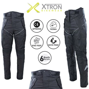 NEW Motorcycle Camouflage Waterproof Motorbike Motocross Textile Armour Trouser - Picture 1 of 5