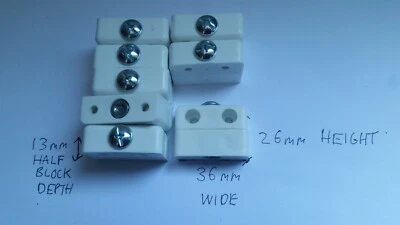 8 x White Knockdown Furniture Connector Modesty Jointing Block KD Fittings - Image 1 of 2