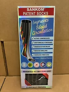 Sankom Patent Socks Improves Blood Circulation Switzerland Plus Size I Black - Picture 1 of 5
