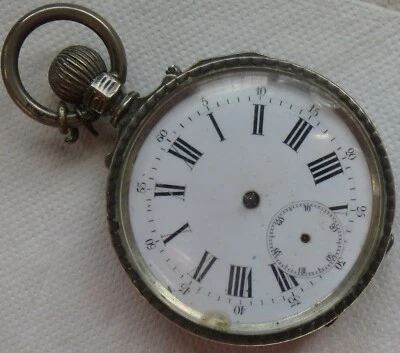 Fine Pocket Watch open face silver carved case 50,5 mm. in diameter - Image 1 of 4
